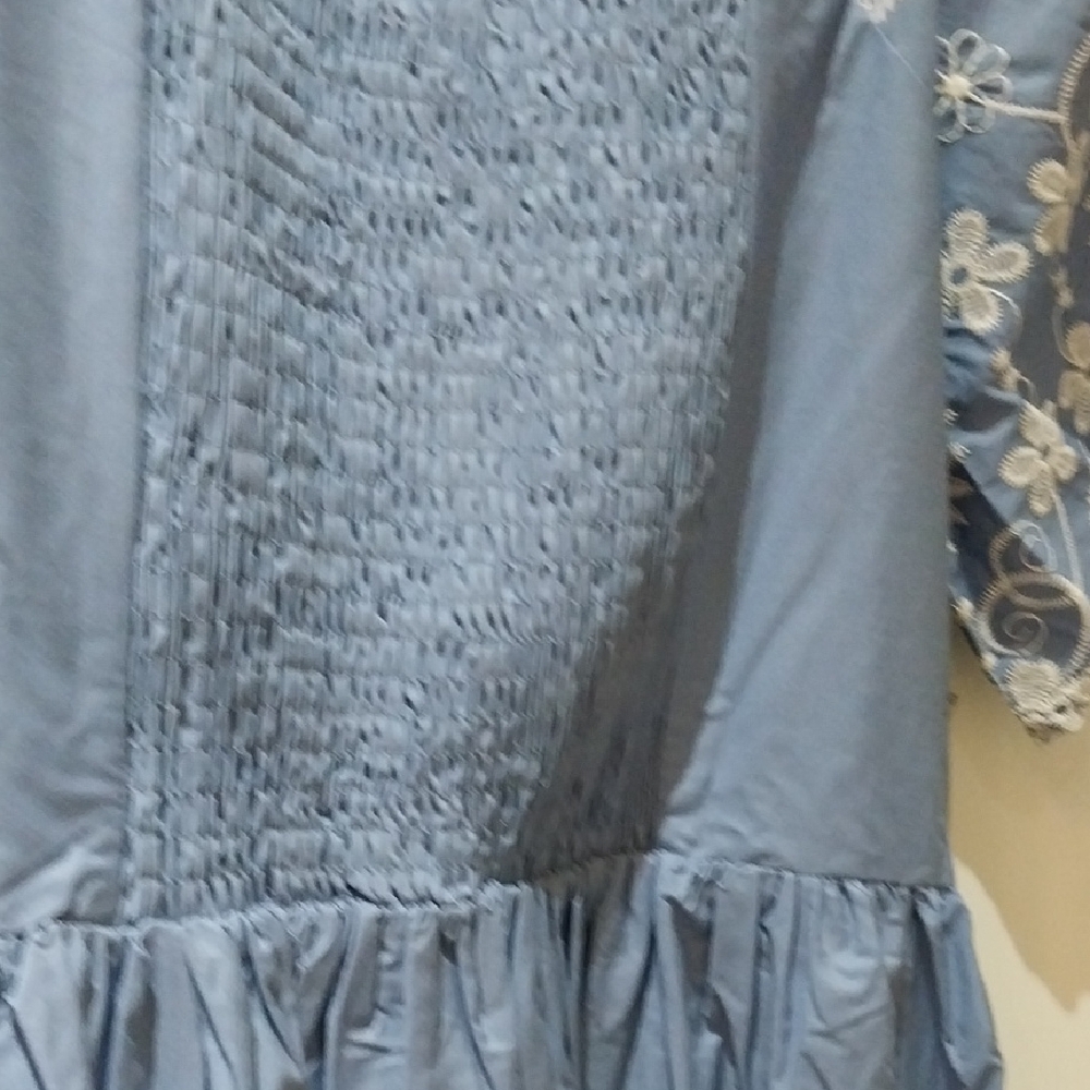 Nwt Xl Solitaire Blue and White Maxi Dress - Picture 12 of 15